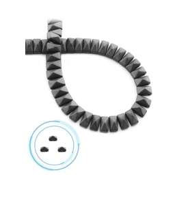 Hematit Doğal Taş Mat Gri Piramit Kesim Çift Delik 8x4mm Dizi [AA]