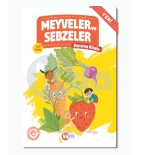 Meyveler ve Sebzeler Boyama Kitabı