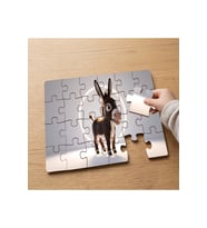 Gülen Sevimli Eşek Tasarımlı 24 Parça Ahşap Çocuk Puzzle MPK0446