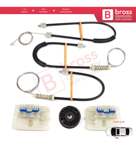 VW Passat B8 3G CB Magotan B8L 3G0837461 İçin Ön Sol Kapı Cam Kriko Tamir Seti	