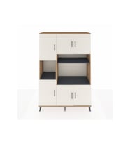 Hyperion Dolap 9 Raflı 6 Kapaklı 132x44x195 Çam-Aytaşı/Antrasit