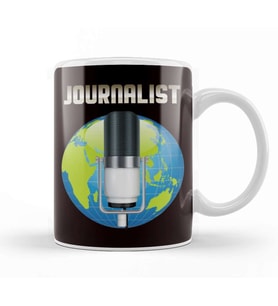 Journalist Reporter Interview Author Writer Journalism Media Kupa Bardak Porselen