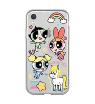 Iphone XR Uyumlu Powerpuff Girls Desenli Şeffaf Telefon Kılıfı