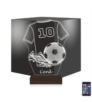 Luvivia Futbol Topu Forma Futbolcu Hediye Kişiye Özel 3D Lamba - Masa Gece Lambası