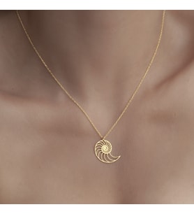 925 Ayar Gümüş Deniz Kabuğu Kolye (Gümüş)