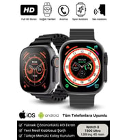 Watch 8 Ultra Series Ios Android Uyumlu Spor Sağlık Sensörlü 45mm Ultra Akıllı Saat