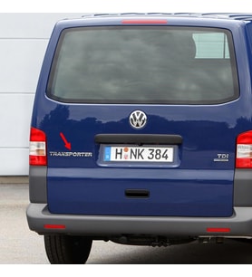 VW Transporter T5 2004-2010 Arka Bagaj Kapağı Transporter Yazısı 7H0853687
