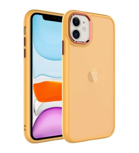 Apple iPhone 11 Kılıf Zore May Arka Yüzey Buzlu Kılıf (Turuncu)