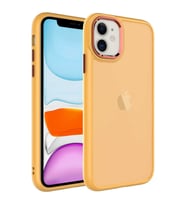 Apple iPhone 11 Kılıf Zore May Arka Yüzey Buzlu Kılıf (Turuncu)