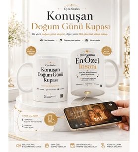 Konuşan Doğum Günü Kupası Kişiye Özel Video Açan NFC Hediye Kupa