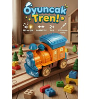 Sesli ve Işıklı Bas Bırak Oyuncak Tren Hareketli Eğitici Lokomotif 2+ Yaş