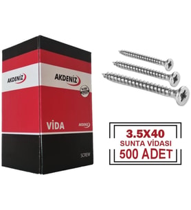 3,5x40 Sunta Vidası 500 Adet