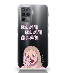 Oppo Reno 5 Lite Uyumlu Blah Blah Blah Mean Girls Desenli Şeffaf Telefon Kılıfı