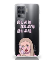 Oppo Reno 5 Lite Uyumlu Blah Blah Blah Mean Girls Desenli Şeffaf Telefon Kılıfı