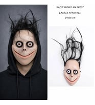 Saçlı Momo Korku Maskesi 24x16 cm