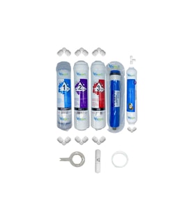 PWS Kapalı Kasa Su Arıtma Cihazlarına STD  5li reverse osmosis mebran  Mineralli tatlandırıcı set