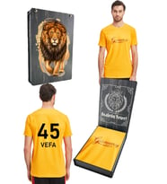 Galatasaray Orijinal Lisanslı Sarı Kişiye Özel T-Shirt Hediyelik Ahşap Kutulu