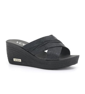 VOGA 2045 COMFORT CASUAL DOLGU TABAN KADIN TERLİĞİ (Siyah)