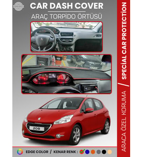 PEUGEOT 208 A9 (2012-2019) Torpido Örtüsü Ön Panel Koruma Tam Uyum UV Koruma Kaymaz Kolay Montaj