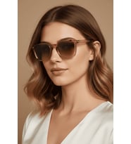 Glazento Amber Şeffaf Çerçeveli Unisex Güneş Gözlüğü