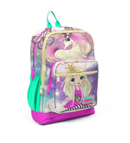 CORAL HIGH 23733 DÖRT BÖLMELİ PEMBE SU YEŞİLİ UNICORN DESENLİ KIZ SIRT ÇANTASI