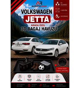 Volkswagen Jetta Cepli 2011 - 2026 Araca Özel 3D Bagaj Havuzu