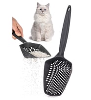 Küçük Delikli Kedi Kumu Eleme Küreği, Ince Taneli Dar Aralıklı Pet Tuvalet Temizleme Eleği Süzgeç (Çok Renkli)