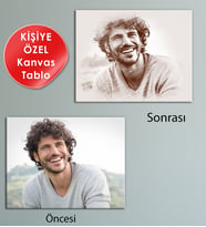 Kişiye Özel Karakalem Efektli Kanvas Tablo