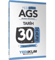 2025 MEB AGS Tarih Tamamı Çözümlü 30 Deneme Yediiklim Yayınları