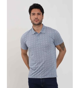 Dufy Mavi Erkek Slim Fit Jakarlı Polo Yaka Tshirt - 105229
