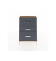 Arges Komodin 3 Çekmeceli 60x30x96 Çam-Antrasit
