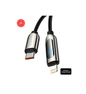 20w Usb-c To Lightning Dijital Ekranlı Hızlı Şarj Kablosu 1.2m ( Türkiye Garantili)