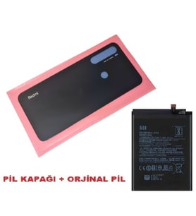 Xiaomi Redmi NOTE 8 Arka Pil Batarya Kapağı + PİL (CAM) SİYAH