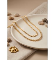 CM Burgu Zincir Model Gold Renk 50 cm Kadın Kolye TJ-BKO11217