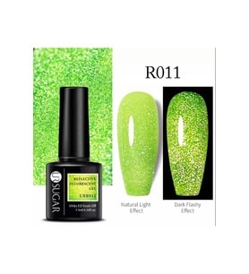 Reflective Fluorescent Gel 7,5 ml Karanlıkta Parlayan Sımlı Kalıcı Oje R011