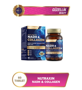 Nutraxin Nadh Collagen 60 Tablet Tip1 Tip3 Hyaluronik Asit, Elastin, Seramid, Resveratrol Glutatyon