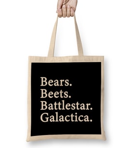 Bears Beets Battlestar Galactica The Office Jim Halpert Dwight Schrute Funny Dwight Schrute Off Bez Çanta Uzun Saplı