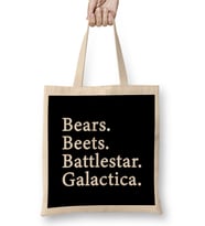 Bears Beets Battlestar Galactica The Office Jim Halpert Dwight Schrute Funny Dwight Schrute Off Bez Çanta Uzun Saplı