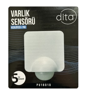 Dita PU18010 Kızılötesi / PIR Duvar Tipi 180° Varlık Sensörü