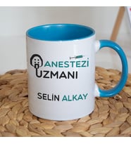 Kişiye Özel İsim Baskılı Anestezi Uzmanı Kupa Bardak Çift Taraflı Kupa Baskı