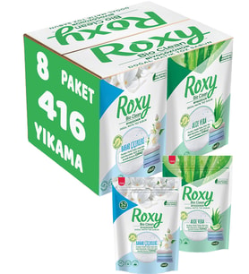 Dalan Roxy Bio Clean Sabun Tozu Karma Set 6.4+6.4Kg:12.8KG Bahar Çiçekleri+Aloe Vera (416 Yıkama)