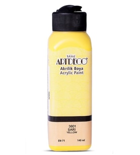 Artdeco Akrilik Boya 140 ml Sarı - 4 adet