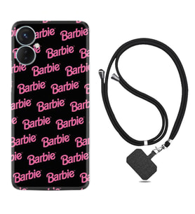 Tecno Spark 9T Kılıf Resimli Boyun Askılı İpli Desenli Silikon Barbie 1404