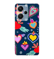 PrintiFy Xiaomi Redmi Note 13 Pro 4G ile Uyumlu Retro Color 3  Kamera Korumalı Şeffaf  Kılıf