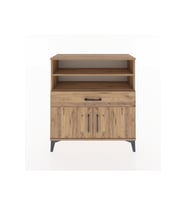 Arges Şifonyer 3 Raflı Tek Çekmeceli 2 Kapaklı 88x30x96 Çam-Çam