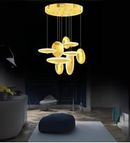 Astra 8'li Disk Avize  Led Avize Aydınlatma (Gold)