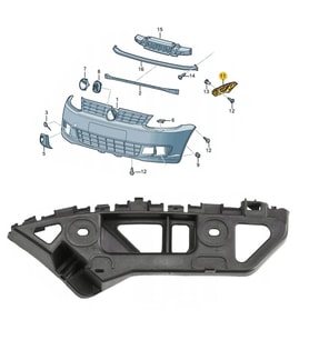 Vw Caddy Sol Ön Tampon Braketi 2011-2015 2K5807183