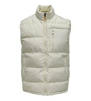 Only & Sons Erkek Şişme Fermuarlı Yelek ONSJAKE QUILTED VEST 22024229 (Krem)