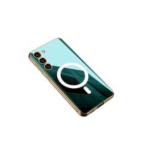 Samsung Galaxy S23 Plus Uyumlu Kılıf Wireless Şarj Özellikli Kenarları Elektroplating Kaplama Aynalı Zore Kent Kapak