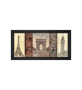 Manzara Temalı Kanvas Tablo 50 x 70 cm Siyah Çerçeve
